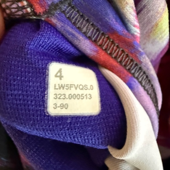 Lululemon Wunder Train HR Crop 23 Digital Current Pink Multi Leggings Size 4 - Picture 9 of 9